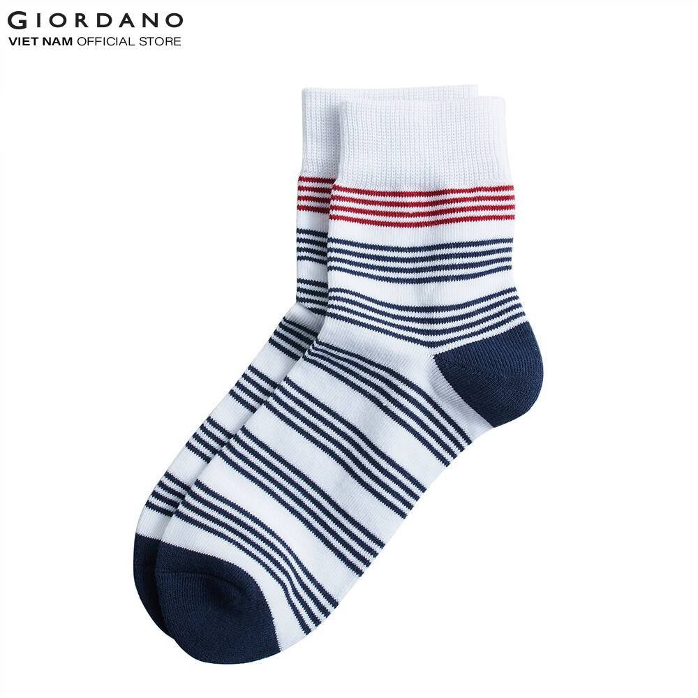 Combo 2 Đôi Vớ Cổ Cao Unisex Giordano Cotton Socks 01159019