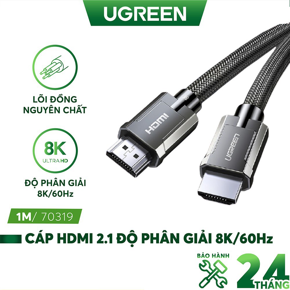 Mua ngay Cáp HDMI 2.1 độ phân giải 8K/60Hz dài 1-2m UGREEN HD135 [Giảm giá 5%]