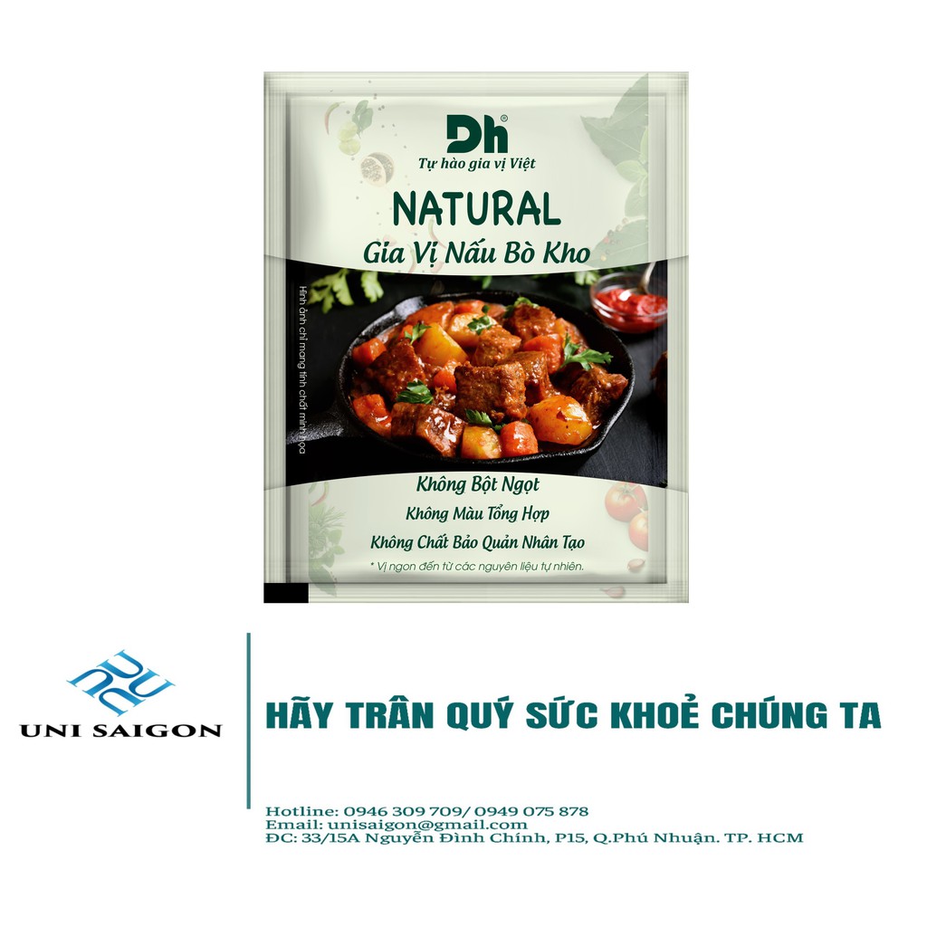 Gói NATURAL Gia Vị Nấu Bò Kho - Thương hiệu DH Foods