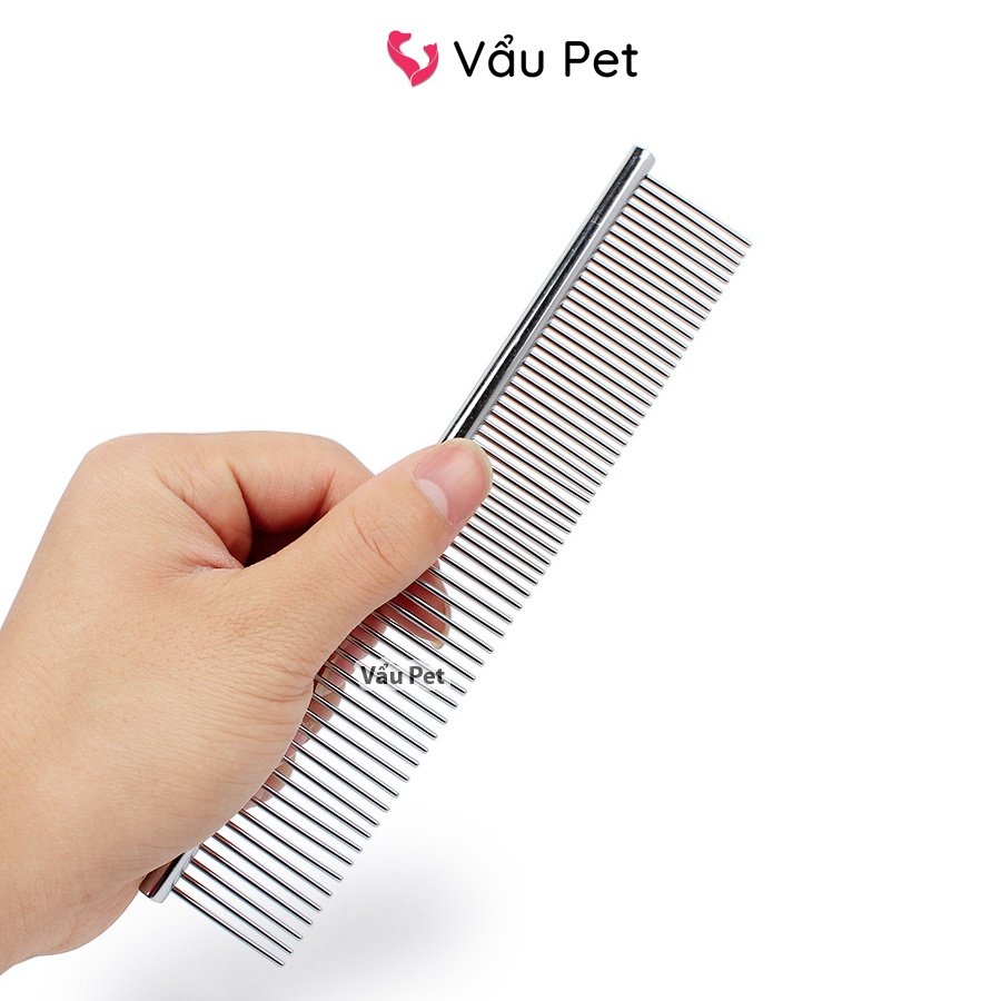 Lược chải lông cho chó mèo inox Vẩu Pet Shop