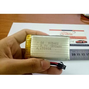 Pin sạc 3.7V dung lượng cao 1500mAh chân càng cua đen SM