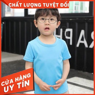 Áo thun trẻ em trơn cotton 20 màu 🔹FREESHIP🔹 Áo trẻ em nam nữ cotton trơn thoáng mát