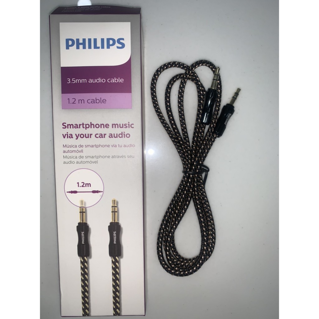 Cáp loa 1 đầu 3 ly sang 1 đầu 3 ly Philips 1.2m SWA 6234b/94 , 9234b/94