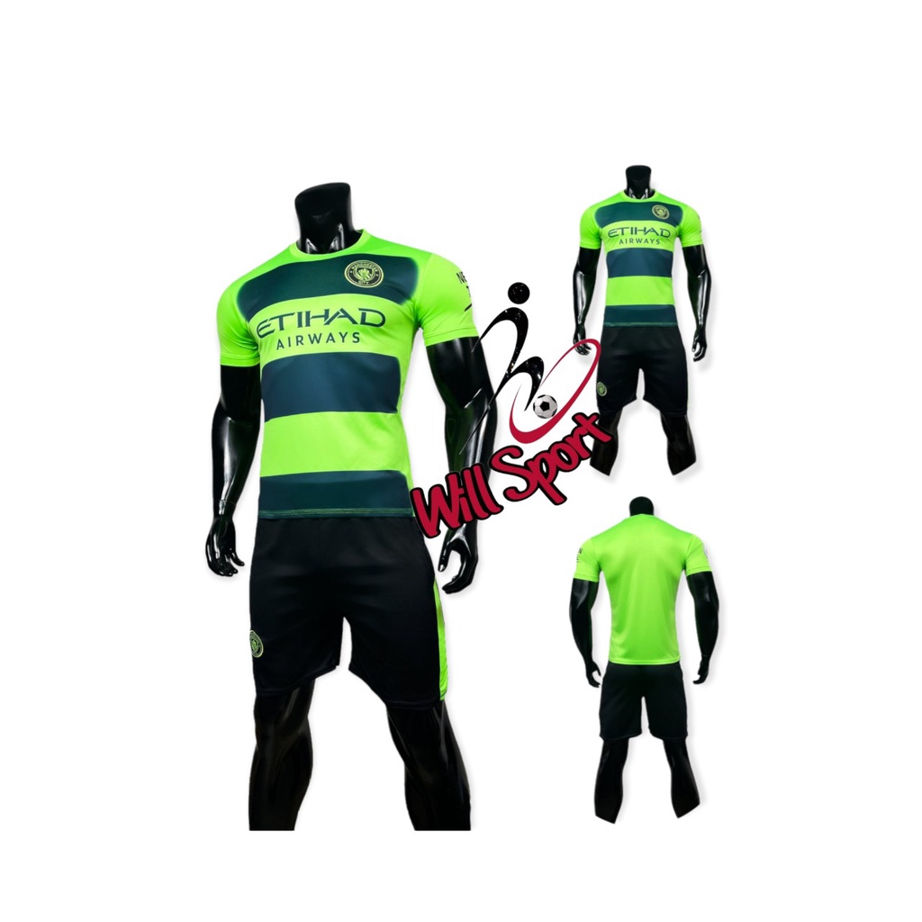 Bộ quần áo bóng đá CLB M.C sân khách - Man city 2022 thun lạnh đẹp