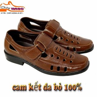 Giày nam rọ hè chất da bò thật đi mùa hè