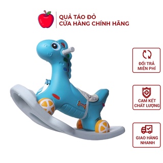 Ngựa bập bênh cao cấp - ngựa bập bênh cho bé kiêm xe chòi chân có nhạc và bánh xe siêu xinh