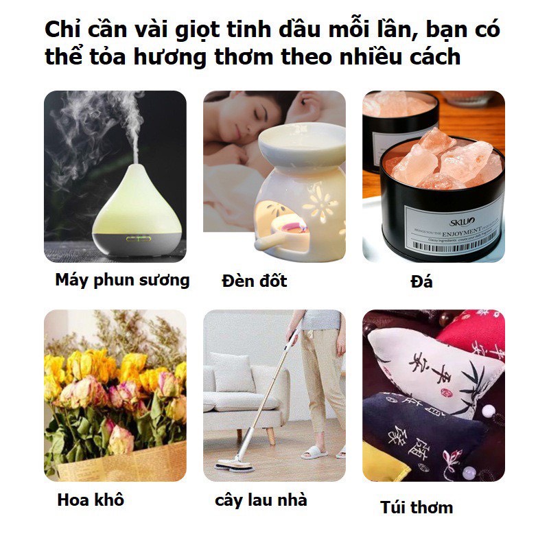 Tinh dầu xông thiên nhiên giúp thơm phòng xả stress tạo mùi thư giãn thoải mái chọn mùi hương