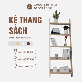 Giá sách kệ sách trang trí 05 tầng giá kệ gỗ sồi tự lắp ráp