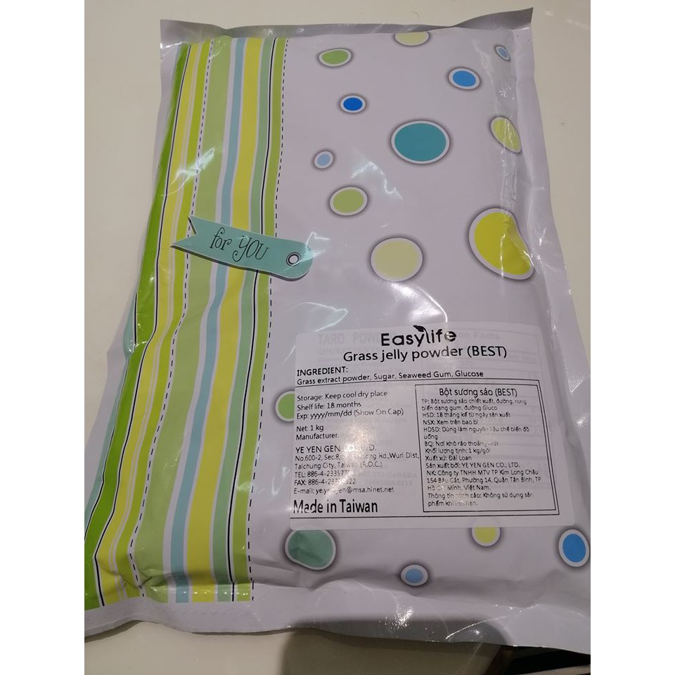 Bột Sương Sáo Best Đài Loan Easy Life dùng làm topping trà sữa nấu chè 1kg