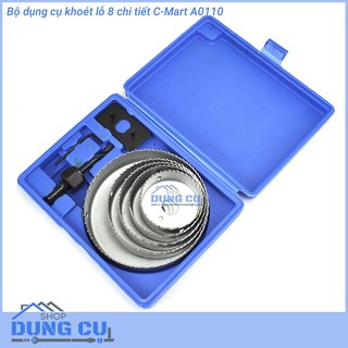 Bộ dụng cụ khoét lỗ 8 chi tiết C-Mart A0110