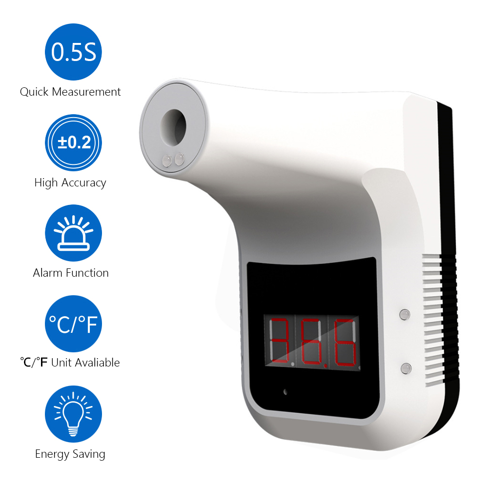 Non-contact Infrared Thermometer Forehead Termometro Digital Temperature Sensor Temperature Laser Gun Wall Mounted Home Office