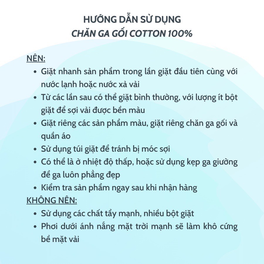 Vỏ Gối Nằm Cotton 100% lạnh, Áo gối nằm 45x65cm thoáng mát