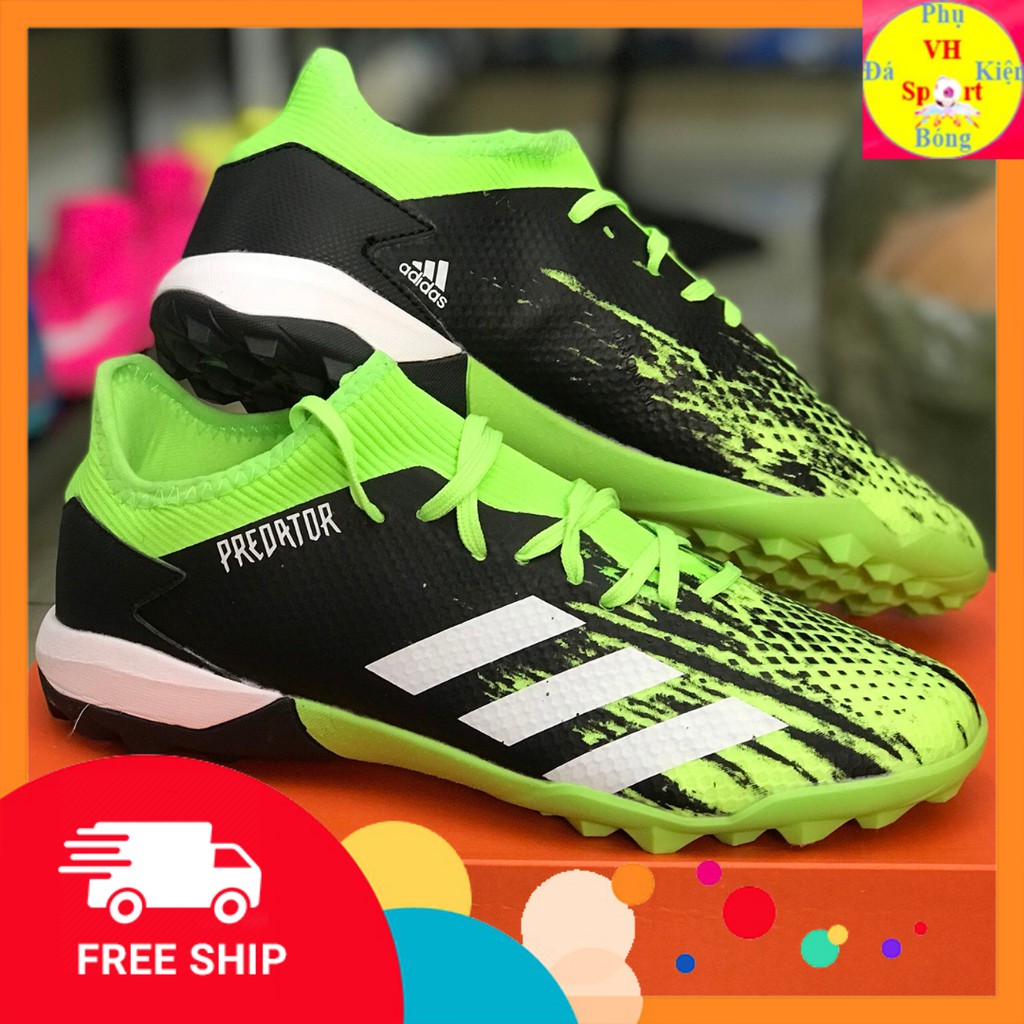Giày đá bóng sân cỏ nhân tạo Adidas Predator 20.3 Xanh Cây Đen TF