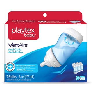 Bộ bình sữa PLAYTEX 177ml (3 bình) xanh - hồng - có tách bình lẻ