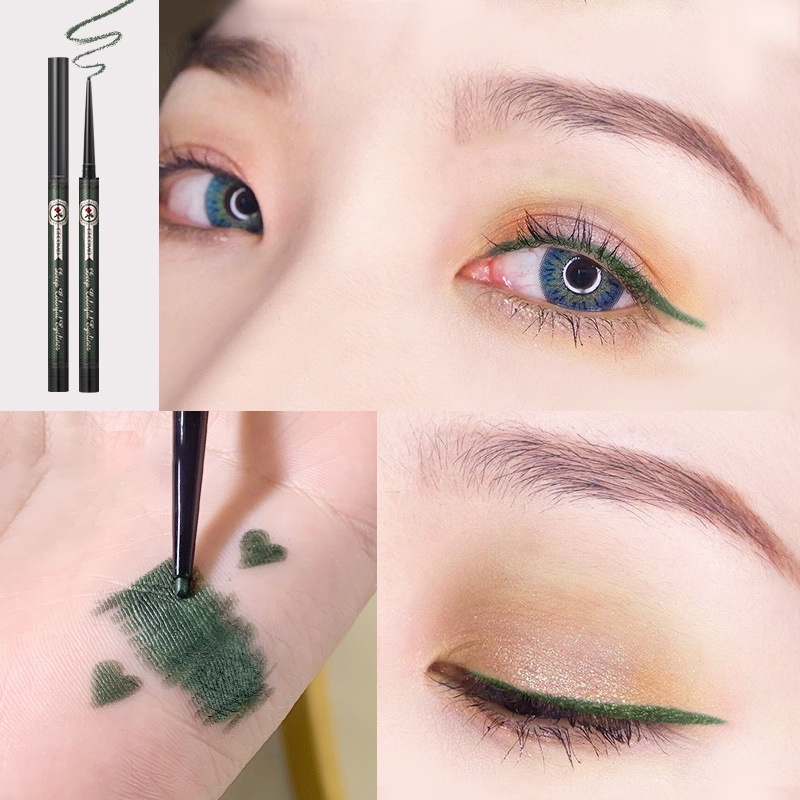 Bút Kẻ Mắt Gemeng Làm Sạch Sâu Chống Thấm Nước Không Nhòe Màu Trắng Sữa Cho Người Mới Bắt Đầu JP5