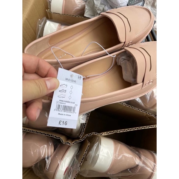 Giày lười nữ Papaya Giày Loafers Matalan xuất dư 0622