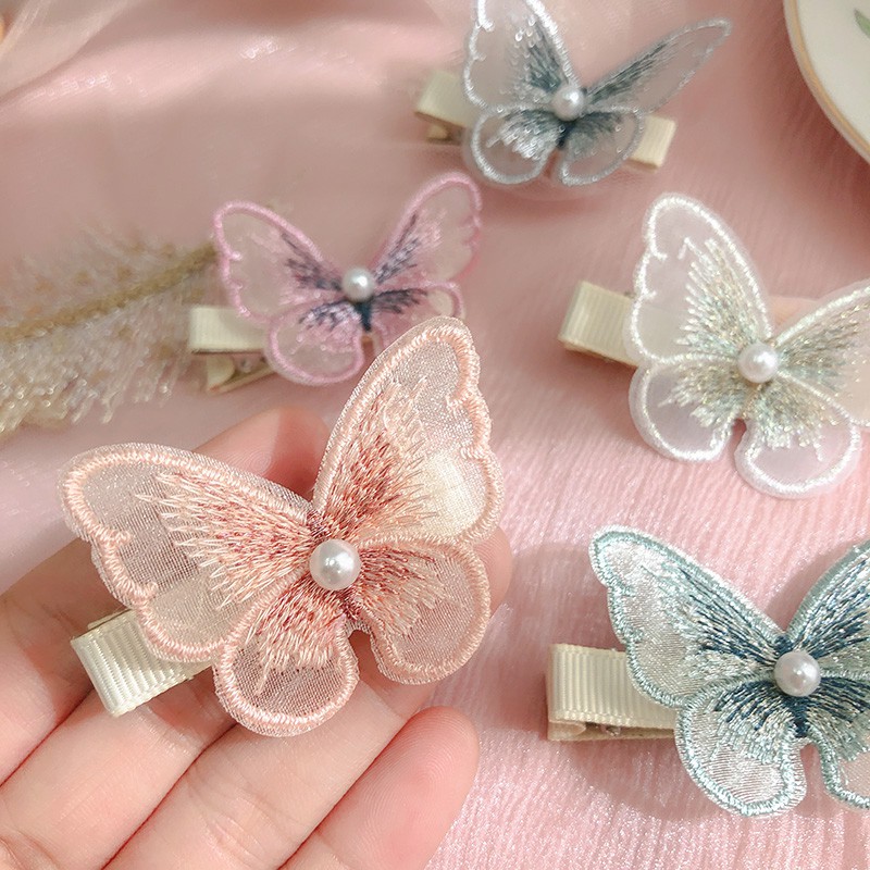 Kẹp Tóc Hình Bướm Hoạt Hình Dễ Thương Cho Bé Gái