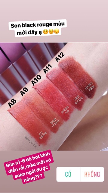 [ FULL 17 MÀU ] SON BLACK ROUGE AIR FIT VELVET TINT | Thế Giới Skin Care