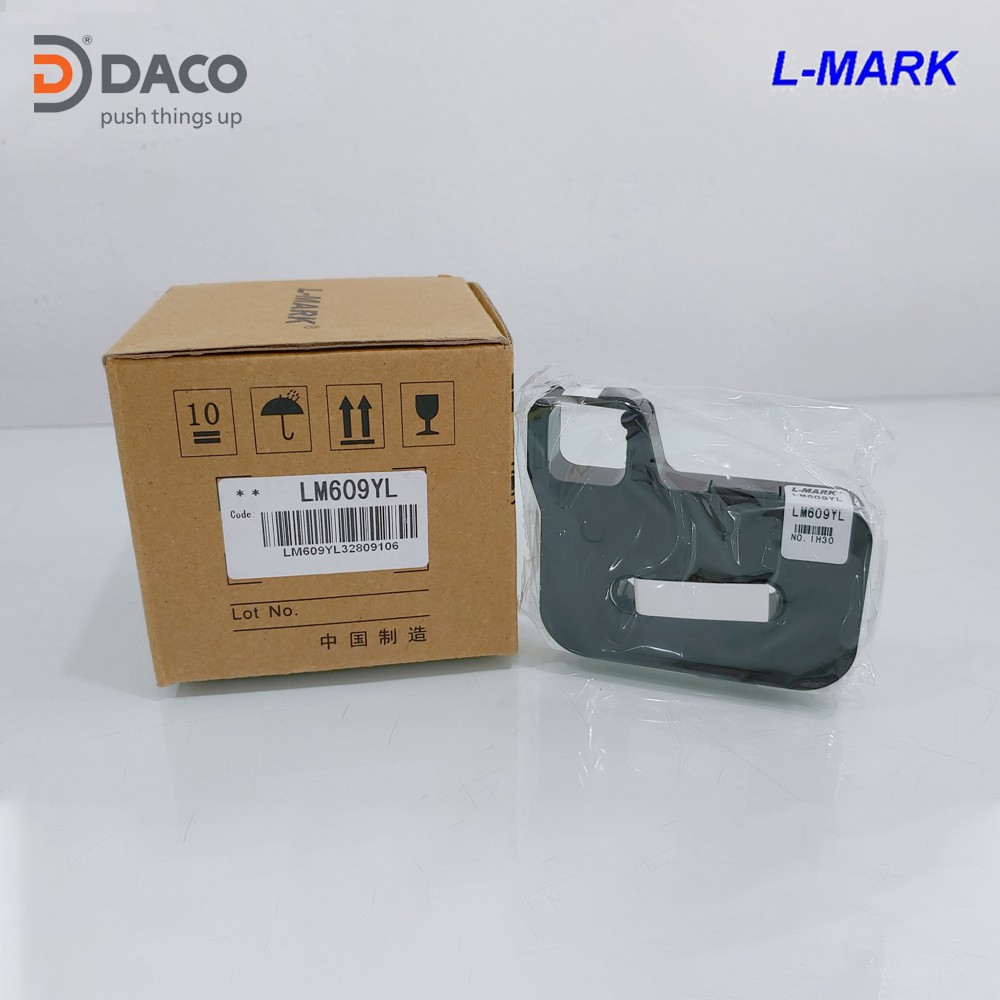 LM609YL BĂNG NHÃN IN CÓ KÈM MỰC CHO MÁY IN ỐNG LỒNG ĐẦU CỐT LK360 LMARK 9MMX6M MÀU VÀNG