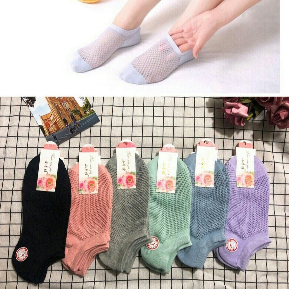 Sỉ 10 đôi tất lưới nữ thông hơi loại 1, tất mùa hè
