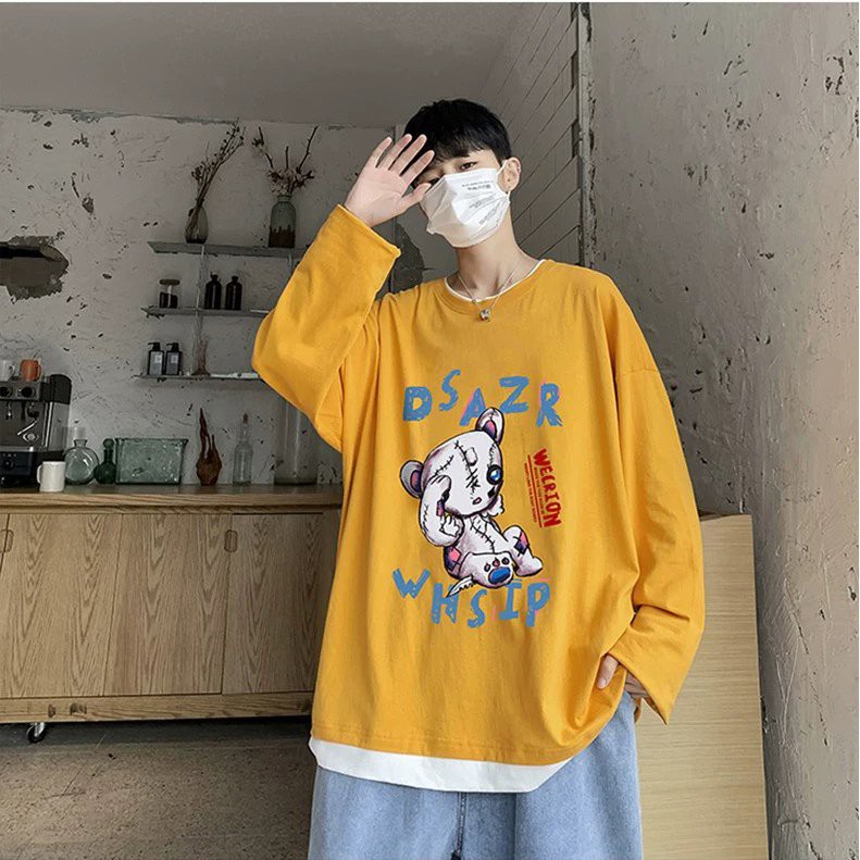Áo Thun Nam Dài Tay Unisex TD25 DSAZR WHSIP Form Rộng Oversize &lt;75kg Chất Cotton Dày Mềm- AQ STORE