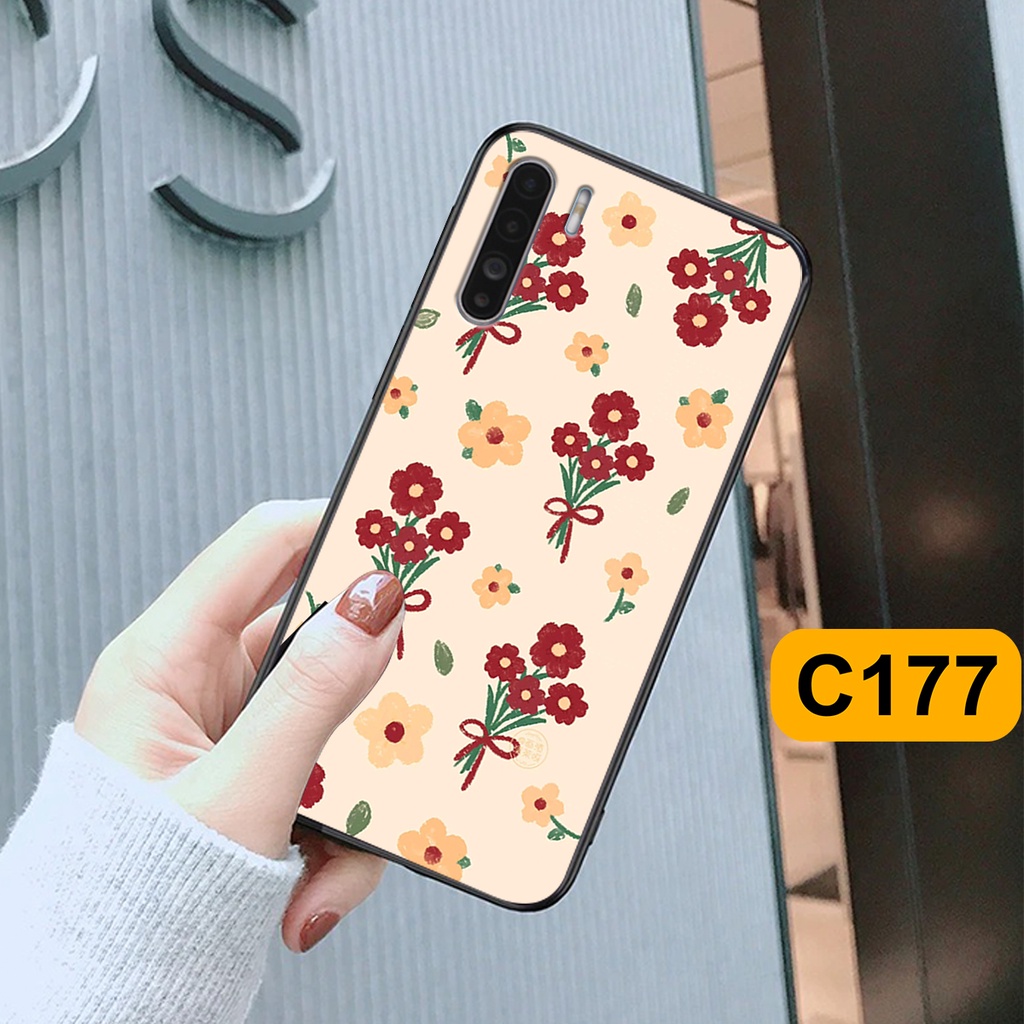 Ốp Oppo A91 - Reno 3 - Reno3 in hình hoa cỏ nhẹ nhàng,họa tiết caro xinh xắn.ốp lưng chống sốc