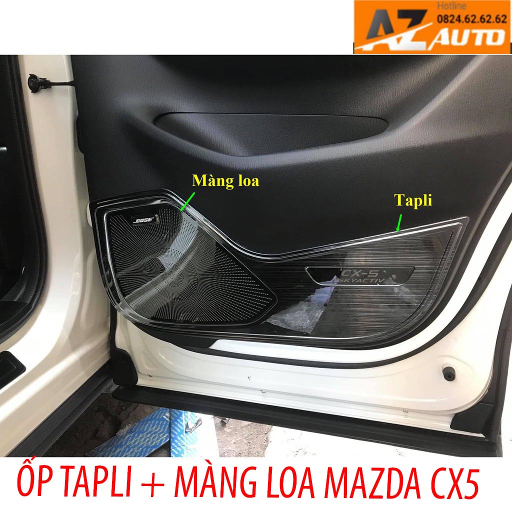 ỐP CHỐNG XƯỚC CÁNH CỬA TITAN MAZDA CX5 2018-2022 tặng kèm keo 3M loại 1cm x 3m khi mua tapli + màng loa