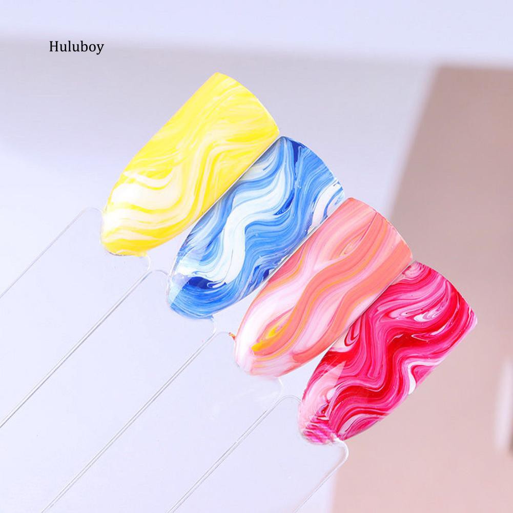 Cọ vẽ sơn UV trang trí móng tay với cán nhựa sợi nylon dài 12.5cm