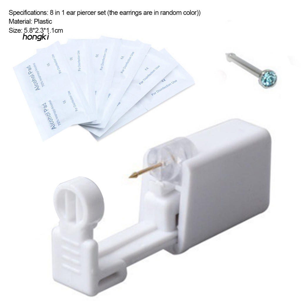 Set 8 Dụng Cụ Bấm Lỗ Tai / Mũi Chuyên Dụng Chất Lượng Cao