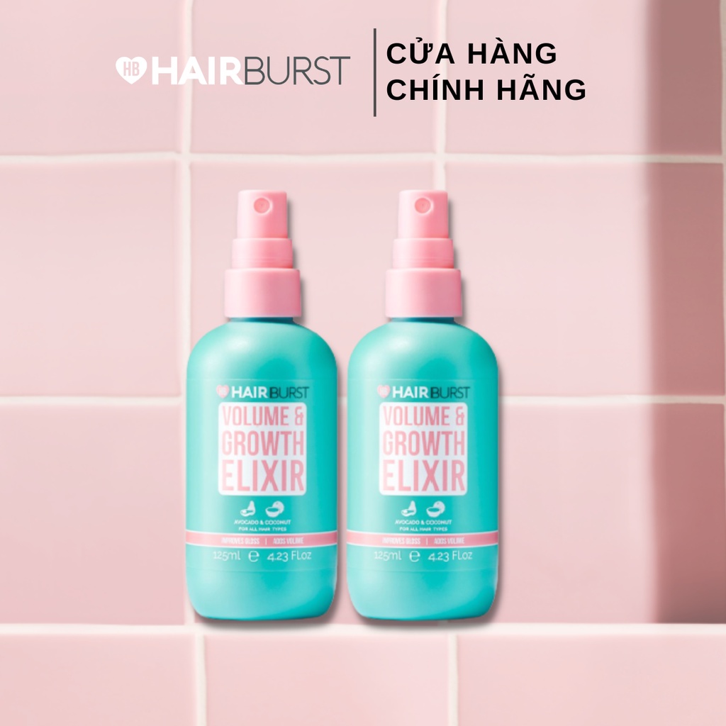 Combo 2 Xịt Hairburst Volume and Growth Elixir Tạo Độ Phồng Và Kích Thích Mọc Tóc 125mlx2