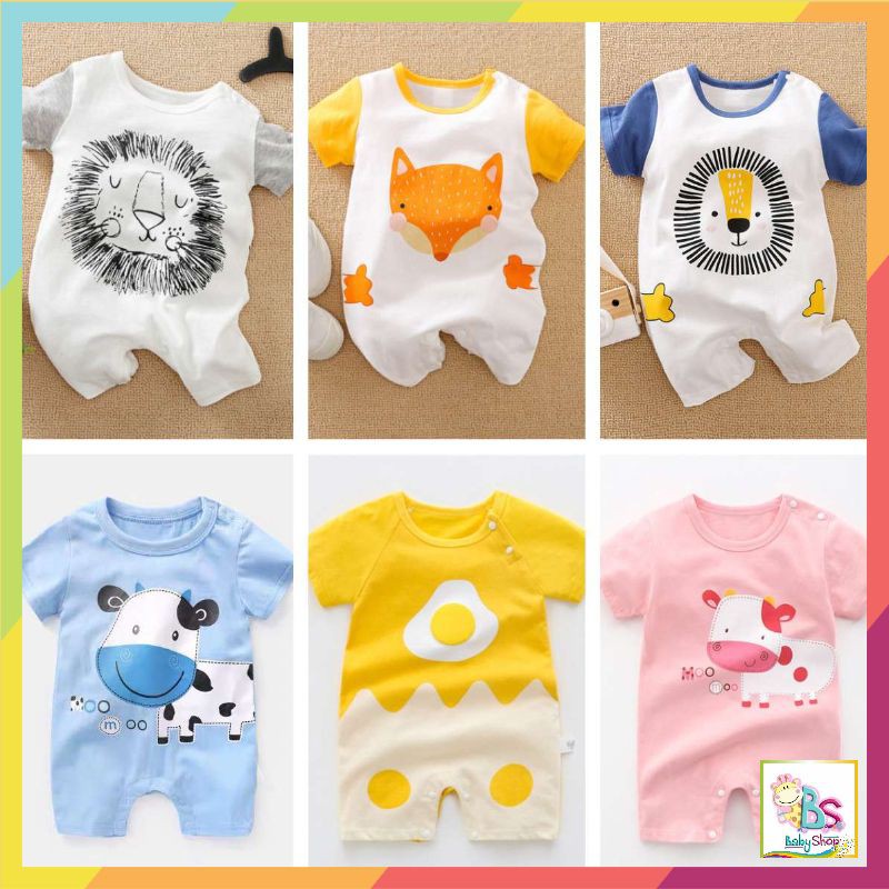 Bộ body đùi bodysuit chất cotton cho bé gái bé trai Từ 0-12 tháng tuổi