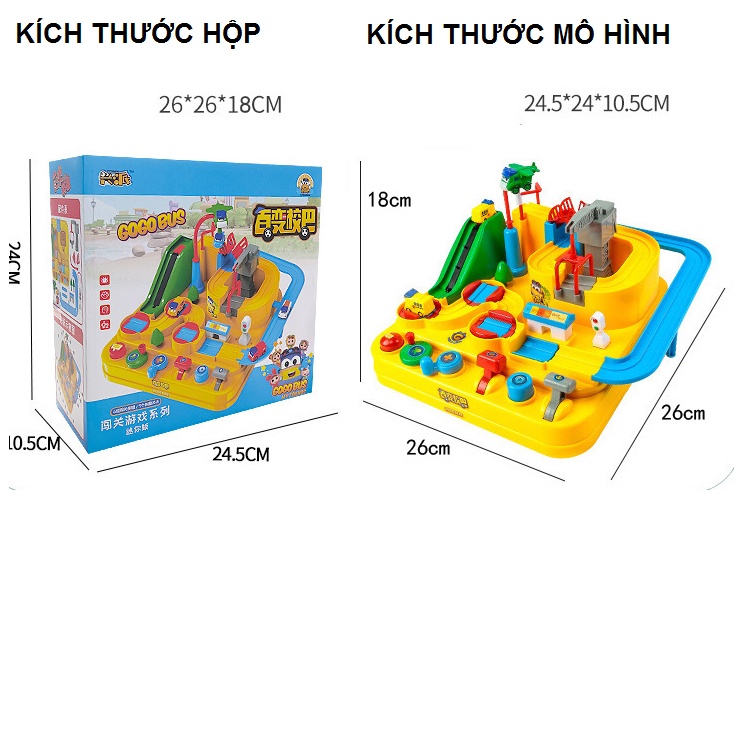 Mô hình đường đua liên hoàn Orbital Park mô hình xe Gogo Bus đồ chơi trẻ em