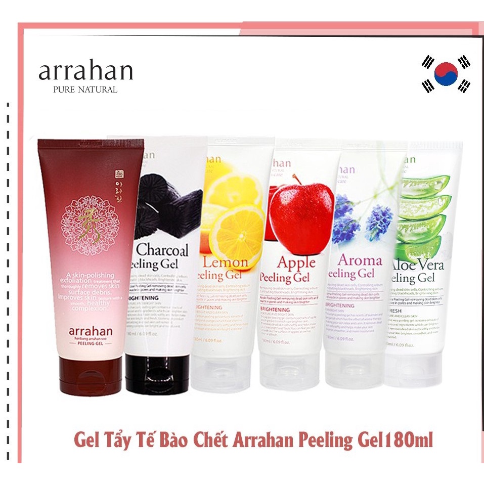 Gel Tẩy Tế Bào Chết Da Mặt Arrahan Hàn Quốc - 180ml ( Nhiều Mùi Lưa Chọn )