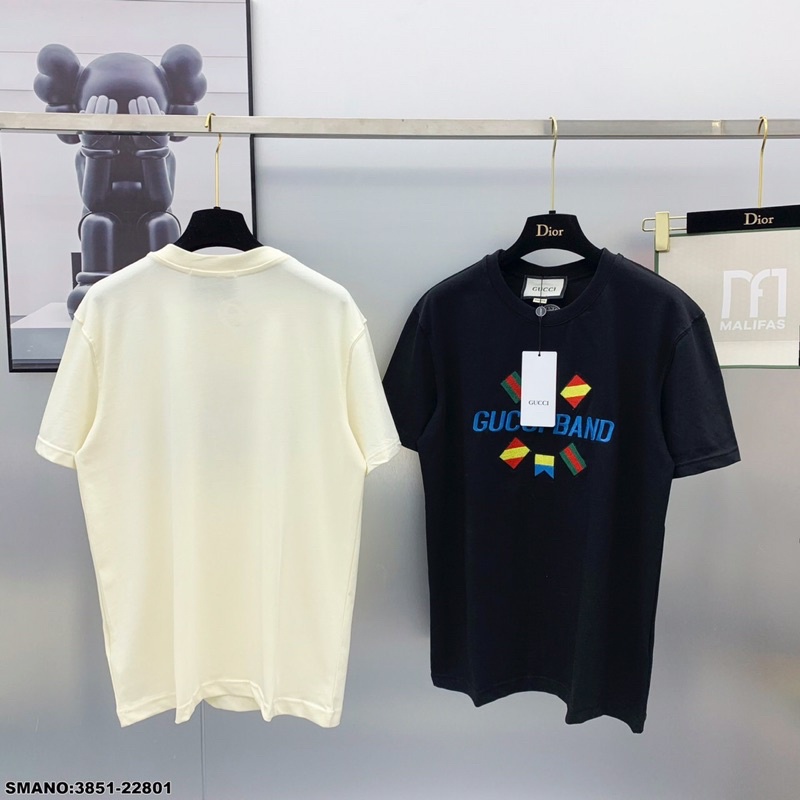 Áo Phông Nam Nữ GC Chữ Thêu Siêu Net - Áo Thun unisex GC 2 màu Siêu Hot