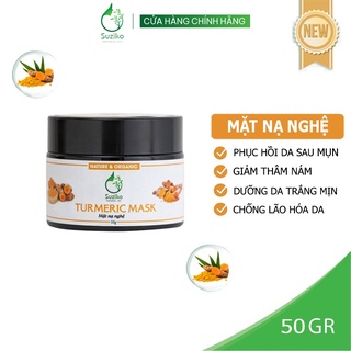 Mặt nạ nghệ tươi SUZIKO thiên nhiên dưỡng trắng da giảm mụn và mờ thâm 50G