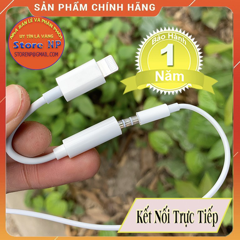Jack Chuyển Tai Nghe Lightning Sang Jack 3.5 - Chíp Chuẩn - Âm Ra Hay Kết Nối Trực Tiếp
