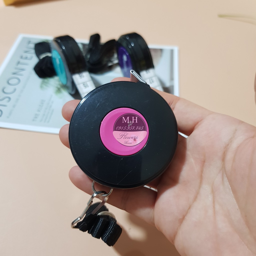 Thước dây cuộn may đo quần áo, loại co rút tự động hàng Đức cao cấp, dùng để lấy số đo cơ thể, Maihoaflower