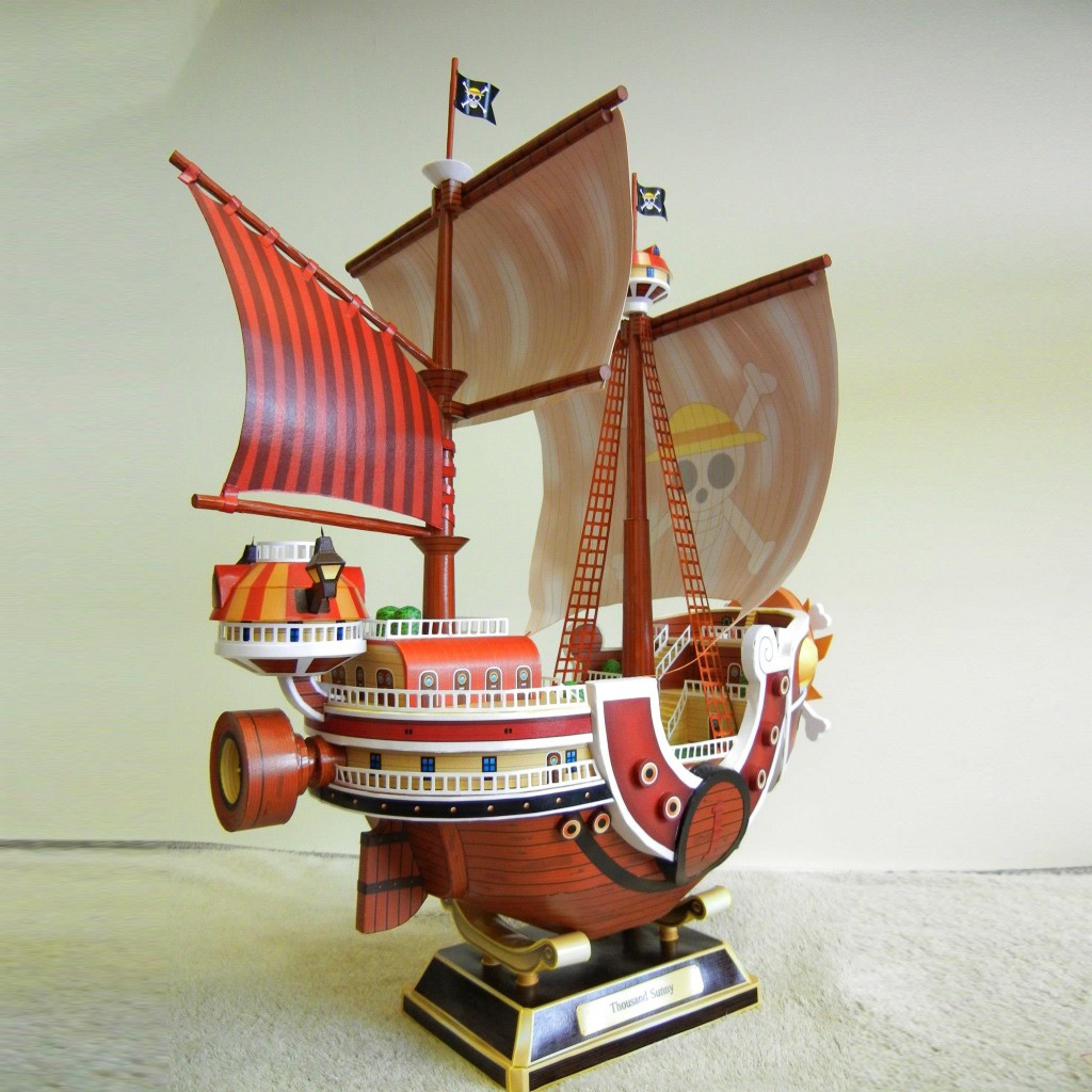 Mô hình giấy Anime One Piece tàu thuyền The Thousand Sunny ver 2