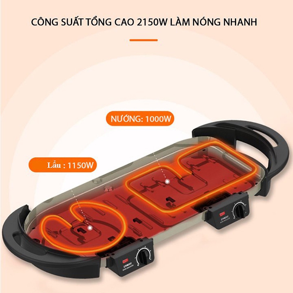 Bếp nướng lẩu đa năng hai trong một Liven SK-J6860 - thế giới điện máy