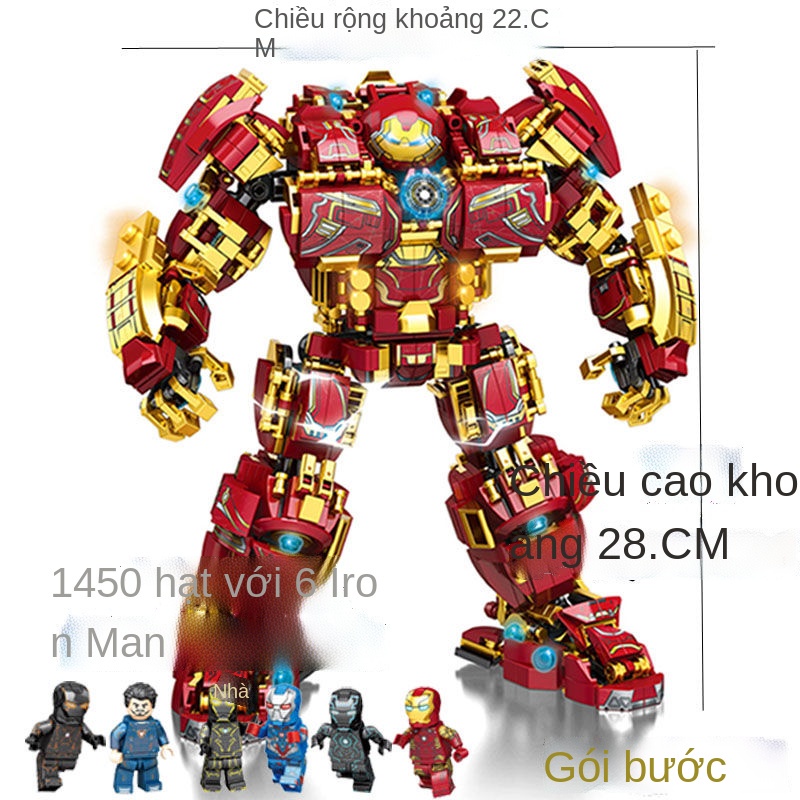 ┇Tương thích với Lego Avengers Iron Man Mecha Robot lắp ráp Khối xây dựng Đồ chơi trẻ em
