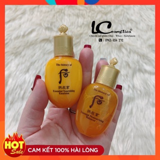 Cặp nước hoa hồng - Sữa dưỡng Cấp ẩm - Chống lão hoá Whoo tách set lọ 20ml