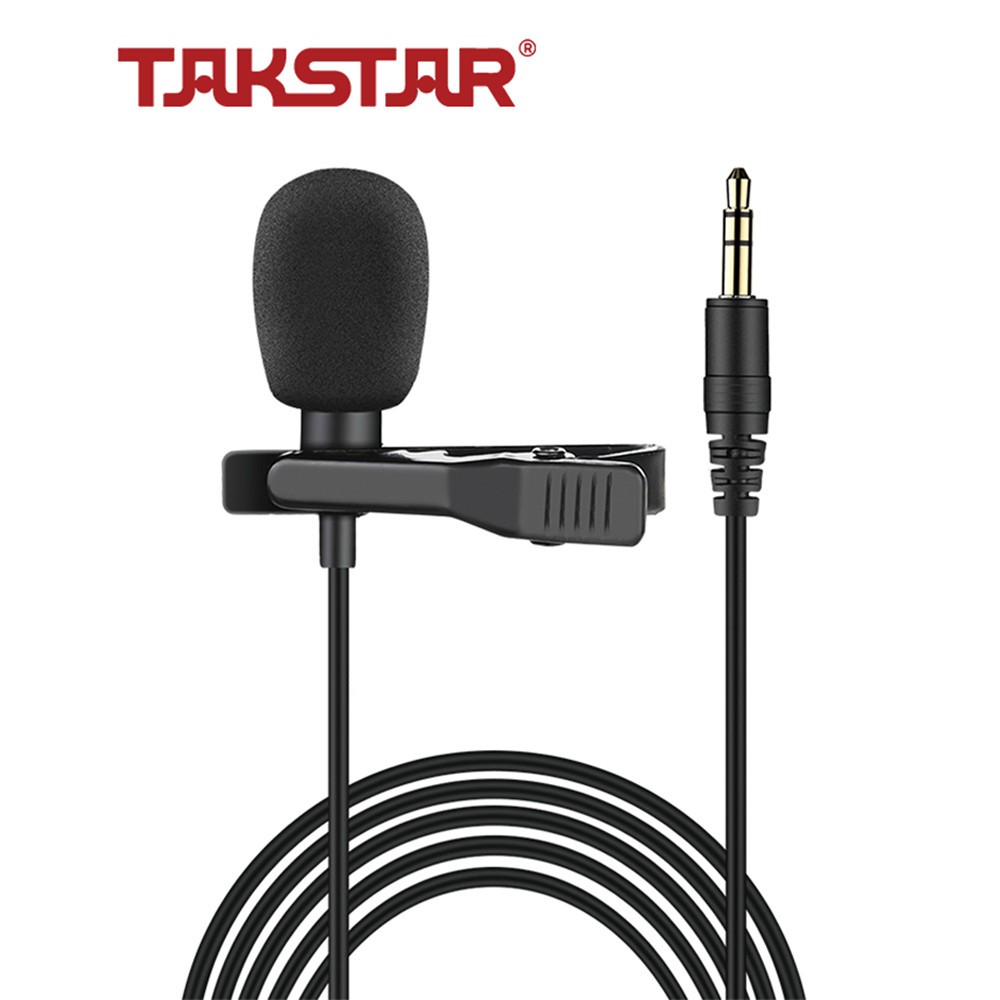 Mic thu âm cài áo Takstar TCM-400 dây dài 5M, tương thích với mọi thiết bị, phù hợp để quay video chất lượng thu âm cao