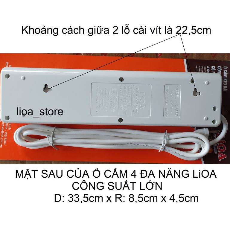 Ổ CẮM LiOA 4 ĐA NĂNG -  ĐỒNG HỒ V .