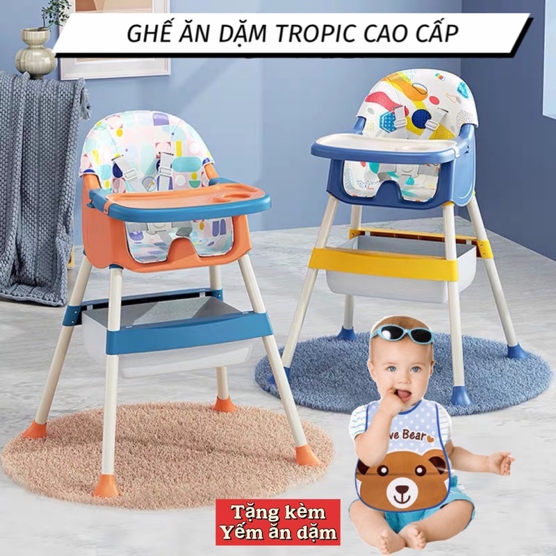 [KÈM QUÀ] Ghế Ăn Dặm Đa Năng Tropic Cao Cấp Bao Đẹp