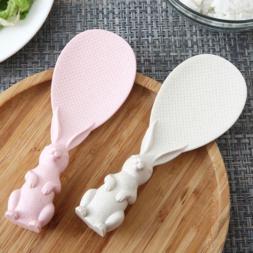 Muỗng xới cơm chống dính W1K6 họa tiết chú thỏ đẹp mắt