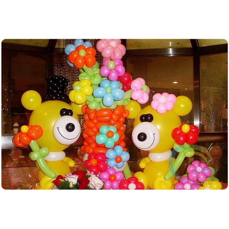 Set 20 Bong Bóng Cao Su Dài 30Cm Màu Sắc Ngẫu Nhiên