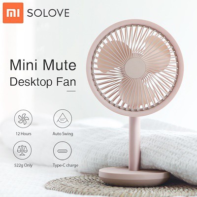 Hỏa tốc | SẠC PIN | 4000mAh Quạt để bàn Mini Xiaomi Solove F5  - Dùng 12 tiếng- Hàng chính hãng MiHouse