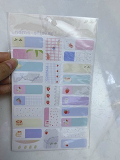 Nhãn dán họ tên - name sticker