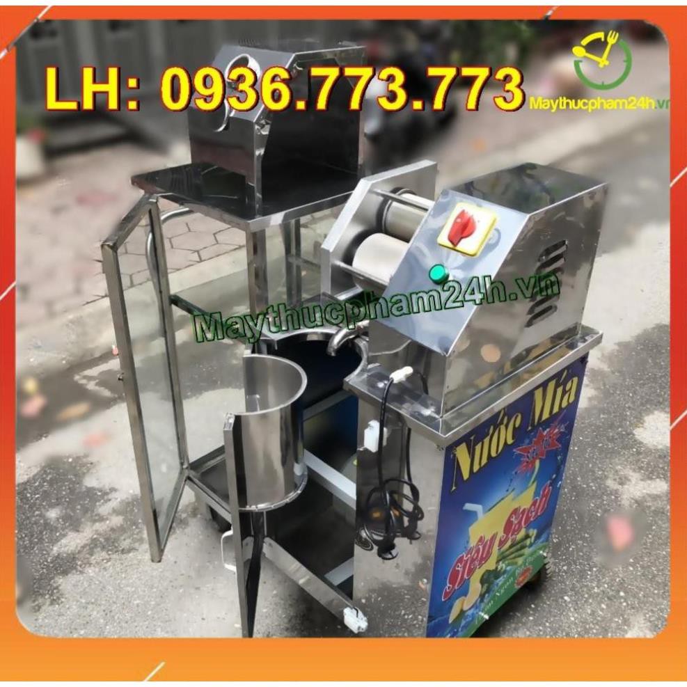 Máy ép mía tủ kính bọc inox motor 1.5kw ép 1 cây 1 lần