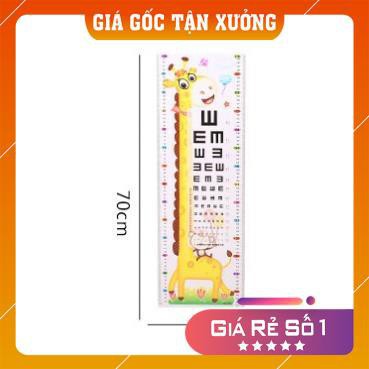 DECAL DÁN TƯỜNG THƯỚC ĐO CHIỀU CAO VÀ KIỂM TRA THỊ LỰC CHO BÉ 1183 GIAO HÀNG NHANH